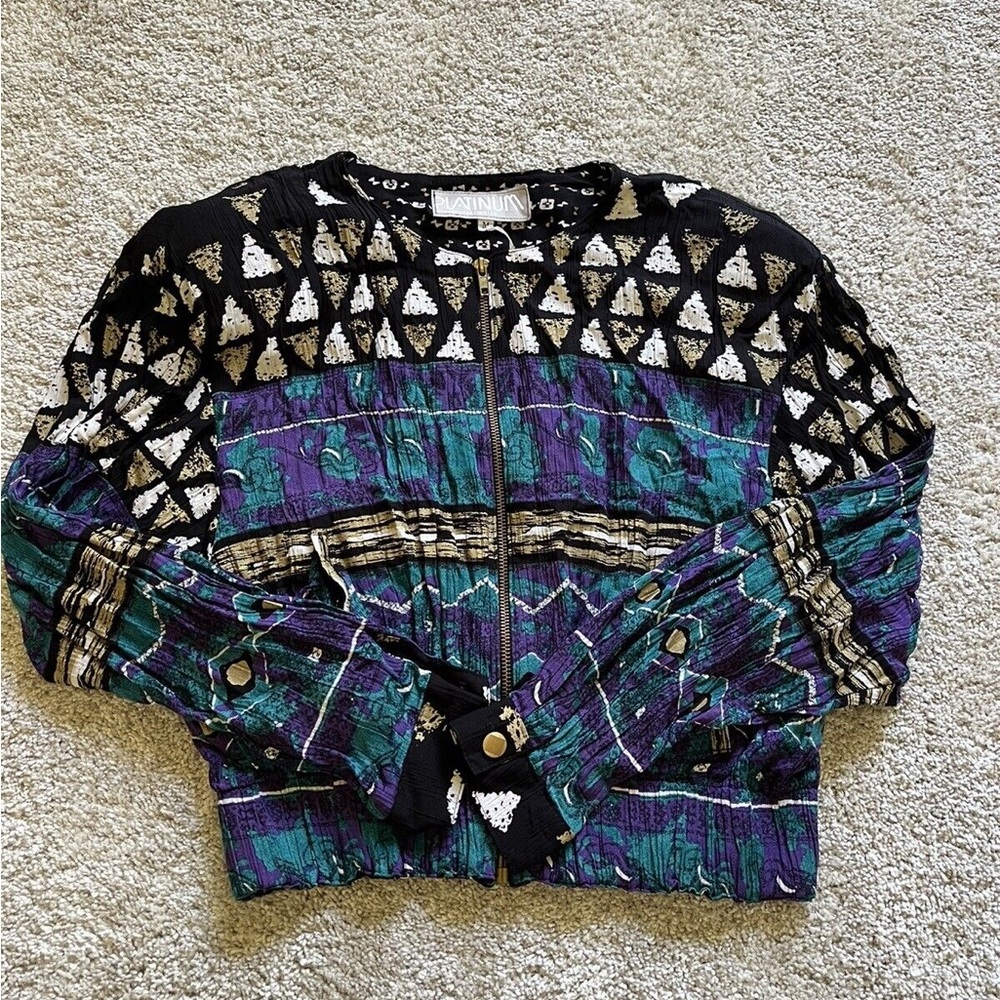Vintage Platinum By Dorothy Schoelen Women’s Medium Retro Long Sleeve Jacket